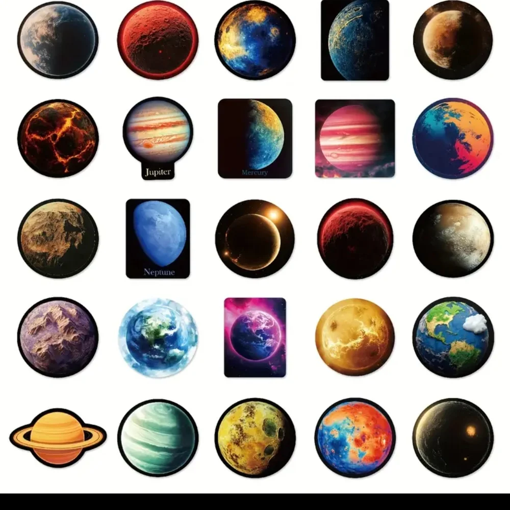 Hot Topic Cosmic Planet Sticker Collection - Picture 4 of 6